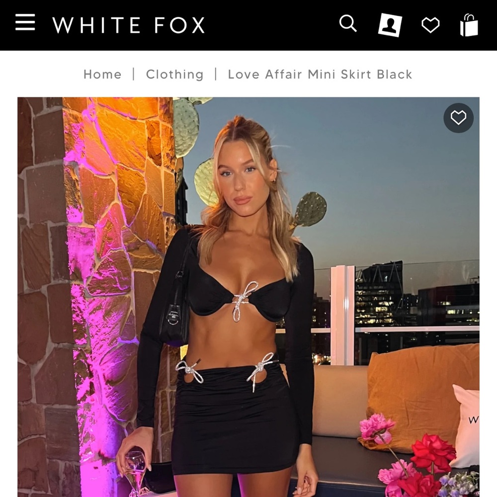 White Fox two piece sequin set